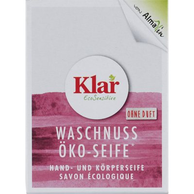 Klar EcoSensitive Ekologiškas muilo riešutų muilas (bekvapis, natūralus), 100 g