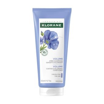 KLORANE apimties suteikiantis kondicionierius su sėjamųjų linų ekstraktu, 200 ml