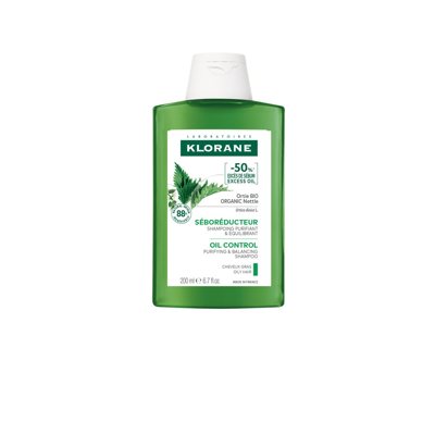 KLORANE DILGĖLIŲ, šampūnas riebiems plaukams, 200 ml