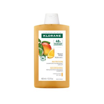 KLORANE MANGO, maitinamasis šampūnas su mango sviestu, 400 ml