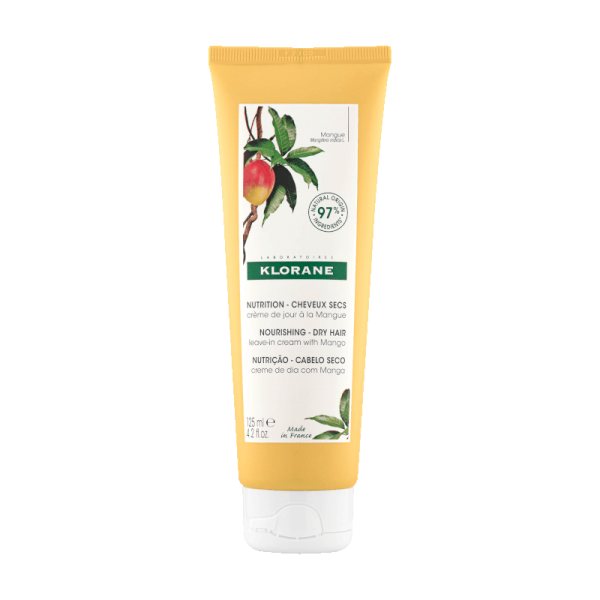 KLORANE nenuplaunamas kremas plaukams su mango sviestu, 125 ml