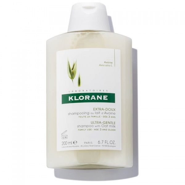 KLORANE plaukų šampūnas su avižų pieneliu dažnam naudojimui, 200 ml