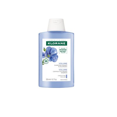 KLORANE, šampūnas ploniems plaukams su ekologiškais linais, 200 ml