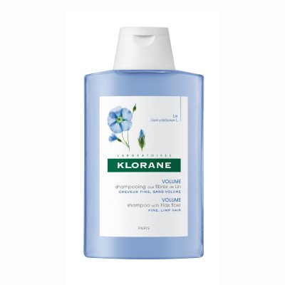 KLORANE šampūnas ploniems plaukams su linų pluoštais Flax Fiber, 200 ml