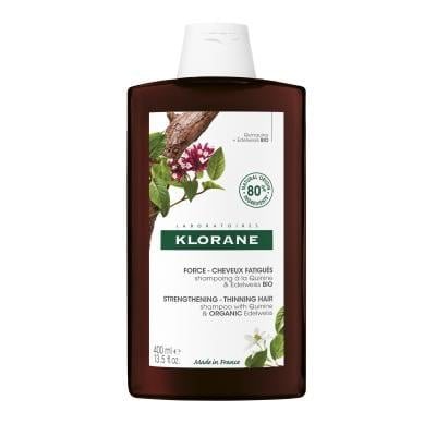 KLORANE šampūnas slenkantiems plaukams su chininu ir vitaminu B Quinine, 400 ml