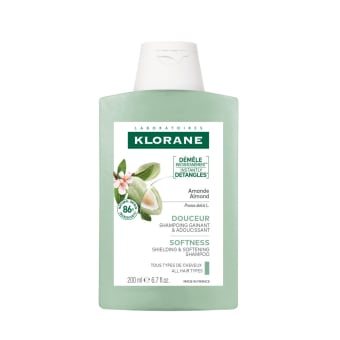 KLORANE šampūnas su migdolų ekstraktu ploniems, silpniems plaukams ALMOND, 200 ml
