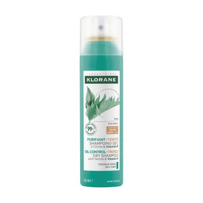 KLORANE sausas šampūnas su dilgelėmis plaukams, 150 ml