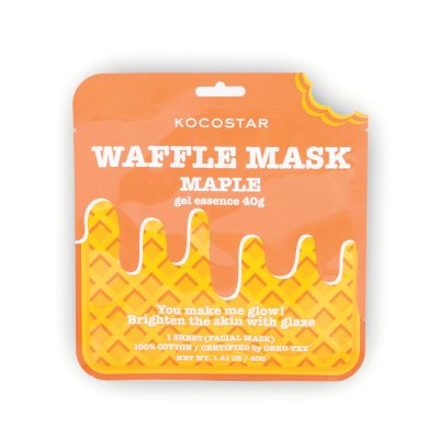 KOCOSTAR skaistinamoji lakštinė veido kaukė WAFFLE MAPLE, 40 g