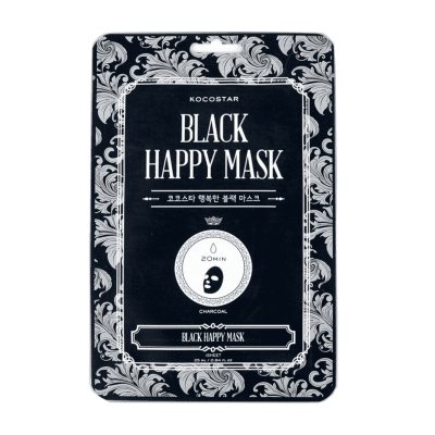 KOCOSTAR valanti riebios odos kaukė su juodaja anglimi BLACK HAPPY