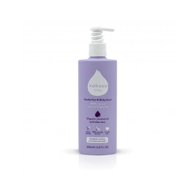 KOKOSO BABY kūno ir plaukų prausiklis kūdikiams kokosų kvapo, ., 200 ml