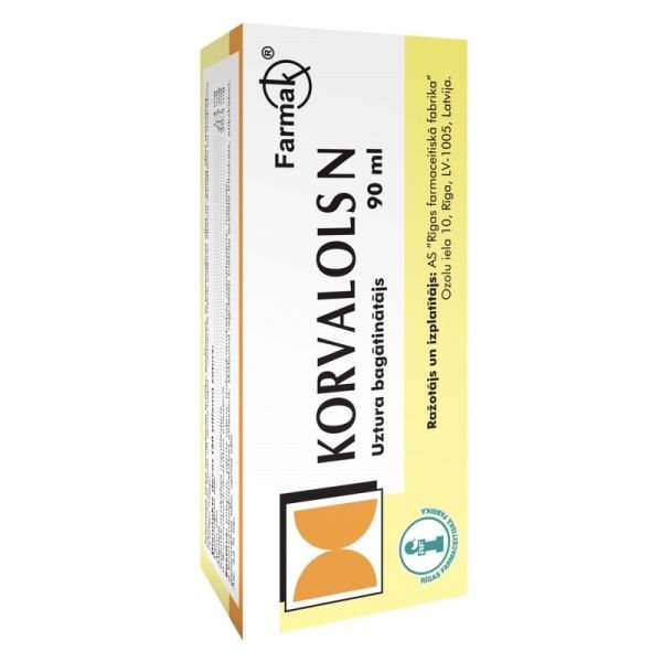 KORVALOLS maisto papildas geriamieji lašai N, 90 ml