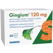 Kraujotakos sistemai GINGIUM 120 mg, 60 tabl.