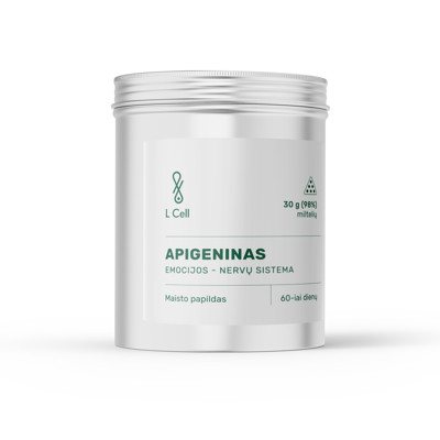 L Cell Apigeninas, maisto papildas, 500mg, milteliai, 30 g