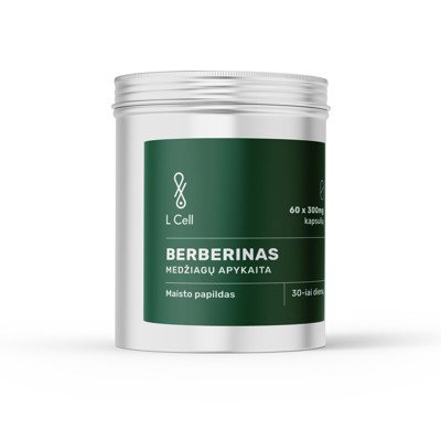 L Cell Berberinas, maisto papildas, 300mg, kapsulės, 60 vnt