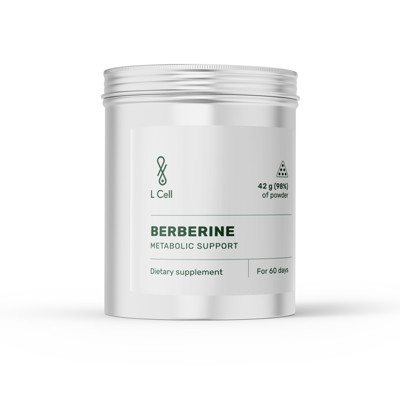 L Cell Berberinas, maisto papildas, 700mg, milteliai, 42 g