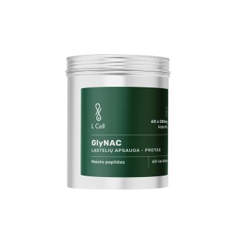 L CELL GlyNAC, kapsulės 500 mg, 60 kapsulių