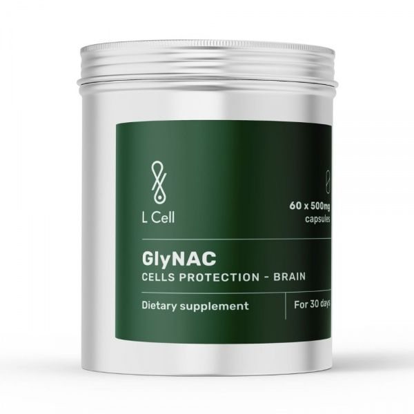 L CELL maisto papildas GLYNAC 500 mg, 60 kaps.