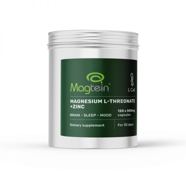L CELL maisto papildas MAGNIO L-TREONATAS 500 mg, 120 kaps.