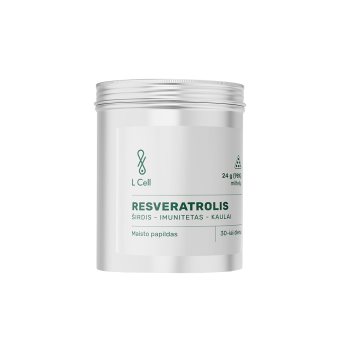 L CELL resveratrolis milteliai, 24 g