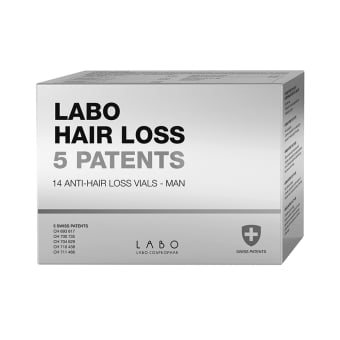 LABO ampulės nuo plaukų slinkimo vyrams HAIR LOSS 5 PATENTS, 14 ampulių