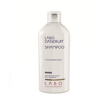 LABO DANDRUFF šampūnas su 3 hialurono rūgštimis nuo pleiskanų moterims, 200 ml