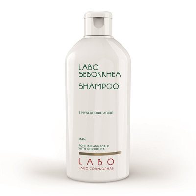 LABO SEBORRHEA, šampūnas nuo seborėjos su 3 hialurono rūgštimis, vyrams, 200 ml