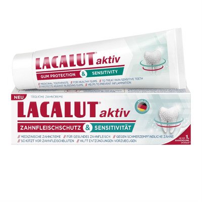 LACALUT AKTIV, dantų pasta, dantų apsauga ir mažesnis dantų jautrumas, 75 ml