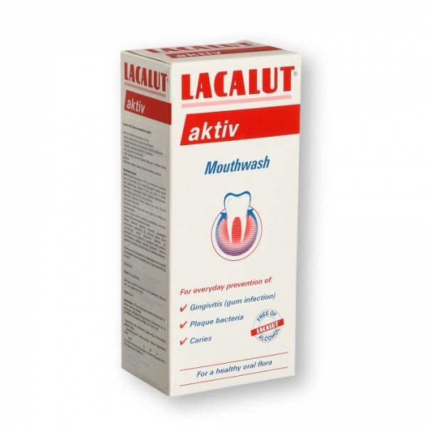 LACALUT ACTIV ANTI-PLAQUE, burnos skalavimo skystis, 300 ml