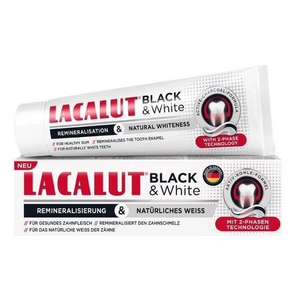 LACALUT dantų pasta BLACK & WHITE, 75 ml