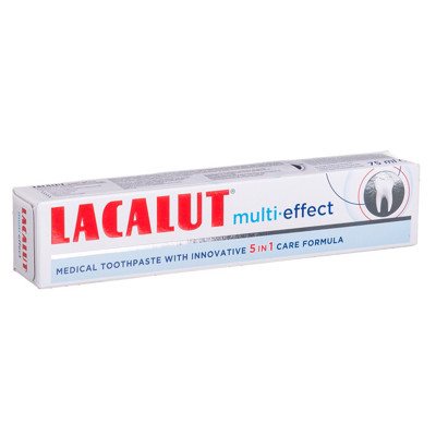 LACALUT MULTI-EFFECT, dantų pasta, skirta visai šeimai, 75 ml