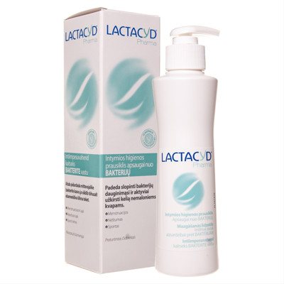 LACTACYD PHARMA ANTIBACTERIAL, intymios higienos prausiklis apsaugai nuo bakterijų, 250 ml