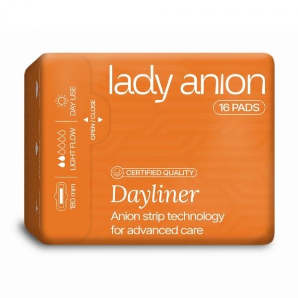Lady Anion dieniniai įklotai su anijonų juostele N16, 180 mm