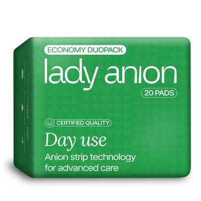 LADY ANION, dieniniai paketai su anijonų juostele, 10 vnt., 240 mm