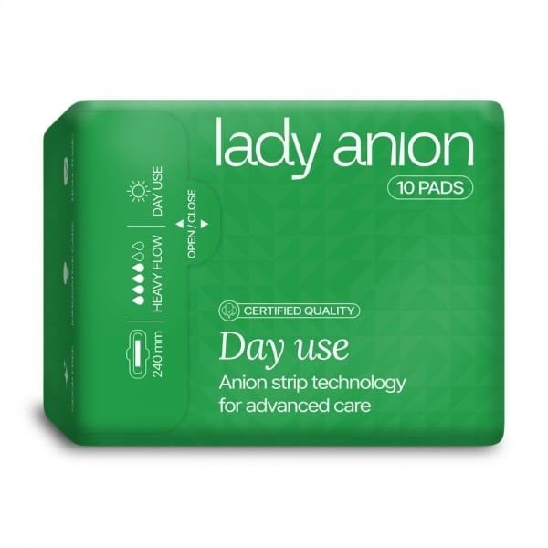 Lady Anion dieniniai paketai su anijonų juostele, N10, 240 mm