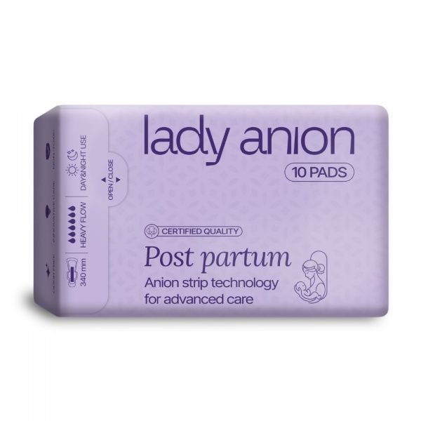 Lady Anion paketai po gimdymo su anijonų juostele N10