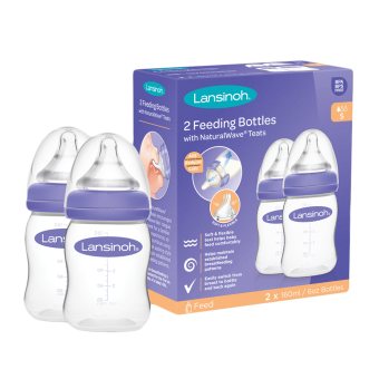 LANSINOH maitinimo buteliukai su žinduku, 160 ml, 2 vnt