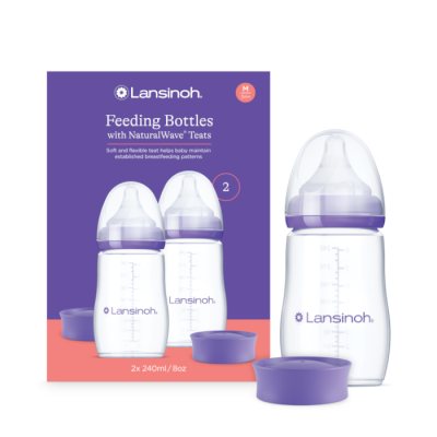 Lansinoh maitinimo buteliukai su žinduku, N2, 240 ml