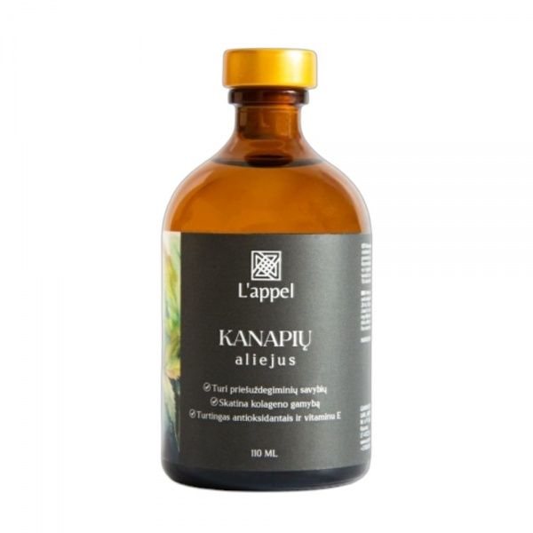 LAPPEL kūno ir plaukų kanapių aliejus, 110 ml