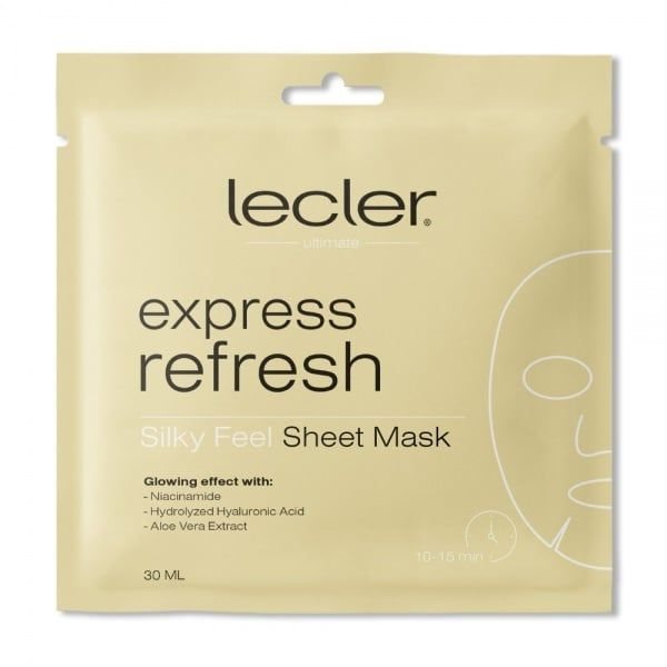 LECLER Express-Refresh lakštinė veido kaukė greitam glow efektui, N1