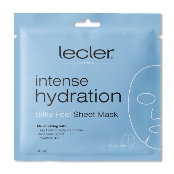 LECLER Intense Hydration intensyviai drėkinanti lakštinė veido kaukė, N1