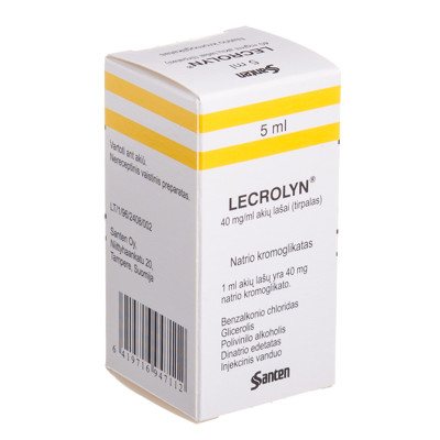 LECROLYN, 40 mg/ml, akių lašai (tirpalas), 5 ml