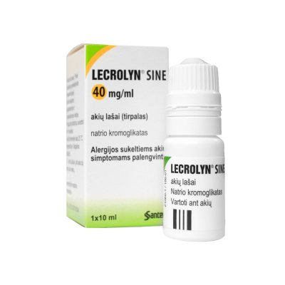 Lecrolyn Sine 40 mg/ml akių lašai, 10 ml