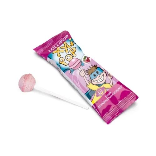 Ledinukas vaikams su ksilitoliu, be cukraus XyliPOP, braškių skonio N1
