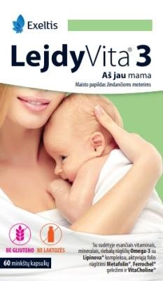 LejdyVita® 3 Aš jau mama minkštos kapsulės, N60