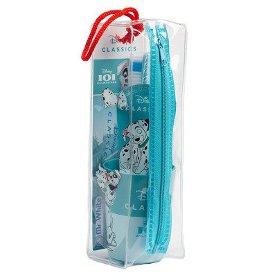 LES 101 DALMATIENS kelioninis rinkinys vaikams: dantų pasta, + dantų šepetėlis, 1 vnt. + stiklinė, 1 vnt. + kosmetinė, nuo 3 m., 1 vnt., 75 ml