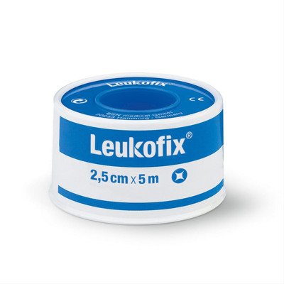 LEUKOFIX, vandeniui atsparus permatomas medicininis pleistras plastikinėje ritėje, x 5 m, 2.5 cm