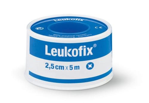LEUKOFIX vandeniui atsparus permatomas medicininis pleistras plastikinėje ritėje, x 5 m N1, 2.5 cm