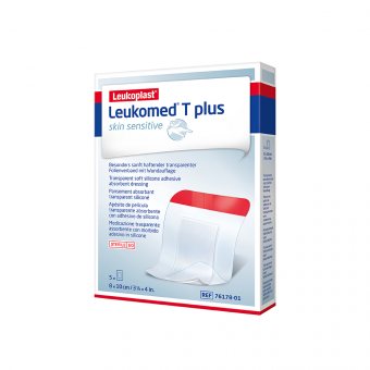 LEUKOPLAST LEUKOMED® T PLUS SKIN SENSITIVE Skaidrus, sterilus, lipnus absorbuojantis tvarstis, 5 vnt., 8 x 10 cm