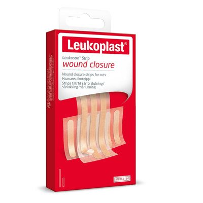 LEUKOPLAST LEUKOSAN STRIP, žaizdų uždarymo juostelė, 9 vnt