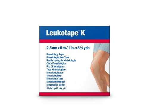 LEUKOTAPE K kineziterapinis pleistras (teipas) x 5 m beige spalvos, 2.5 m